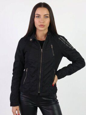 Ladies Armani Exchange Black Casual Zip Up Jacket